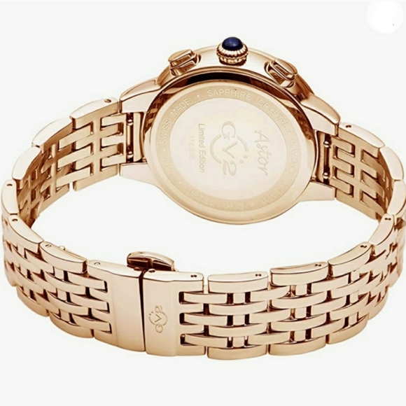 Gevril Women's Astor Chronograph Diamond Bracelet Watch, 40mm-0.227ctw - Picture 5 of 16